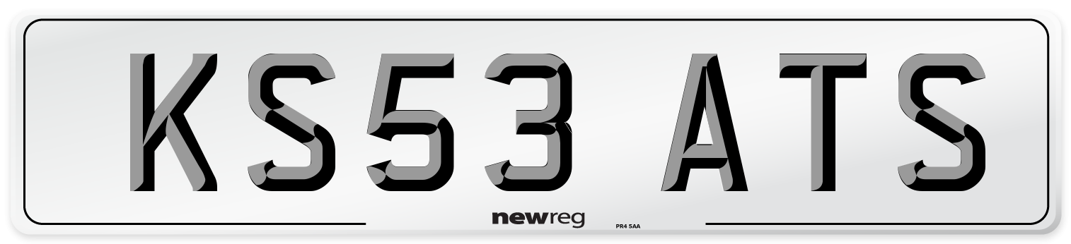 KS53 ATS Number Plate from New Reg